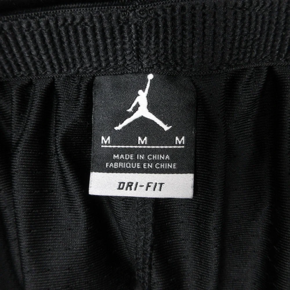 Jordan Shorts Mens Medium Black Solid Basketball Jump Man Baggy Relaxed 10